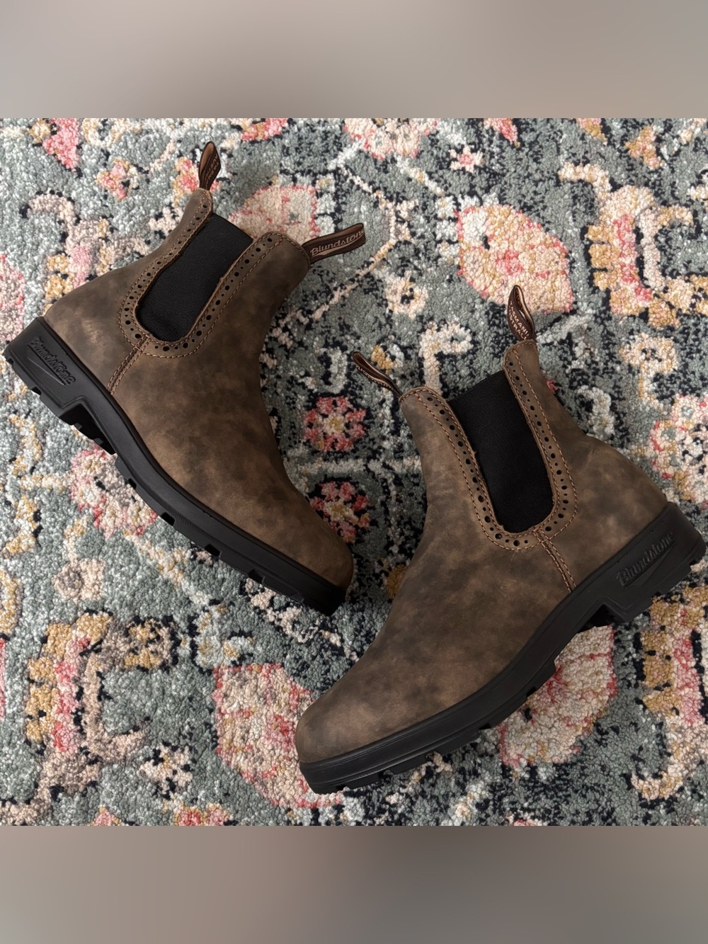 Blundstone Originals 1351 High Top Chelsea Boots in Rustic Brown Sz 6.5